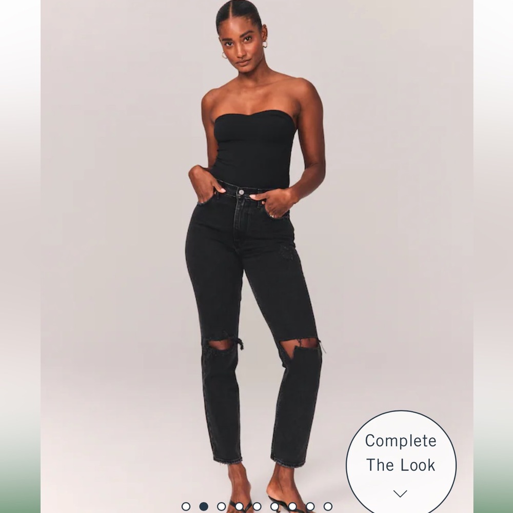 Abercrombie & Fitch Curve Love Ultra High Rise 90s Straight Jean
